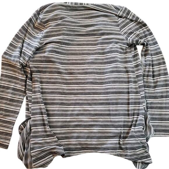 41 Hawthorn Women's Striped Shrug - Gray/White - Size Small - Picture 7 of 7